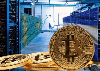 Mineros bitcoin con bandera de Kazajistan y El Salvador.