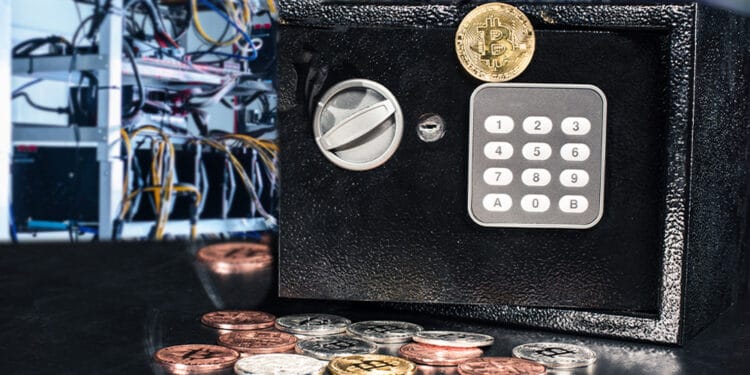 Caja fuerte, bitcoins y mineros.