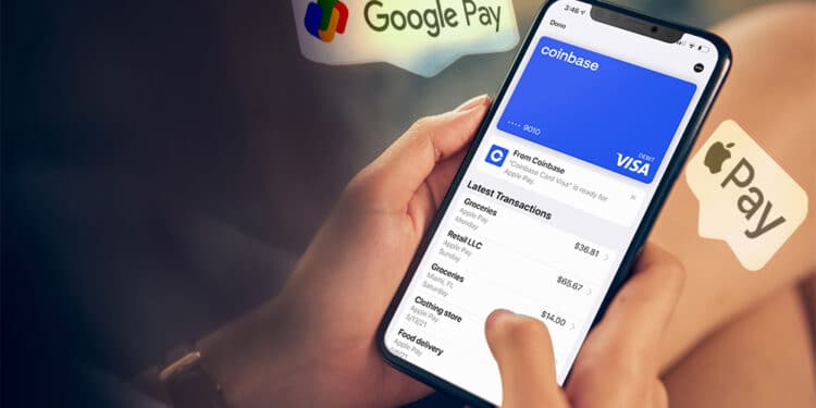 compras online pagos tarjeta débito coinbase google pay apple pay