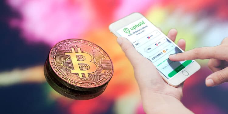 Bitcoin y teléfono con Uphold.