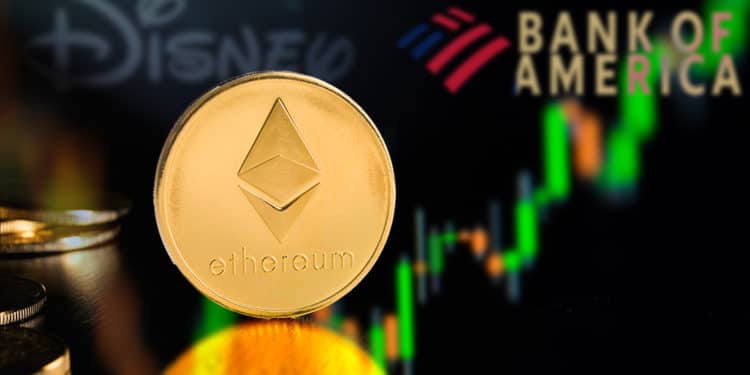 aumento valor mercado ethereum mayor valor disney bank of america