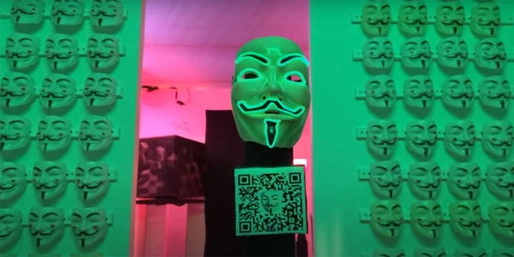 museo bitcoin privacidad blockchain expresada mascaras anonimous