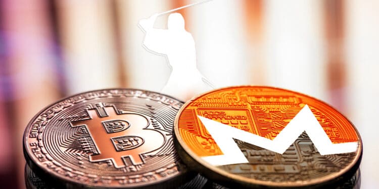 Bitcoin y Monero con logo de Samourai Wallet.