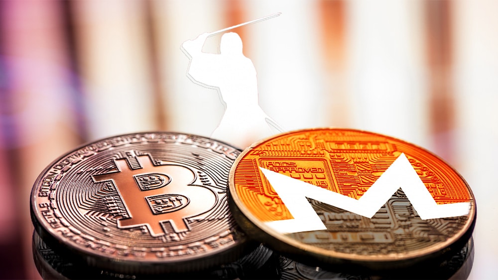 Bitcoin y Monero con logo de Samourai Wallet.