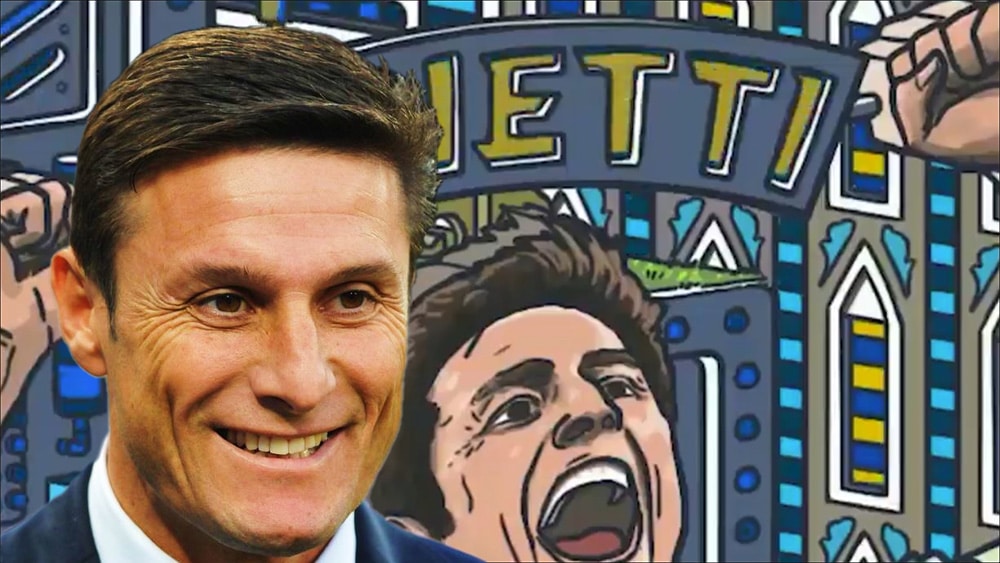 Cartel de Zanetti y su rostro.