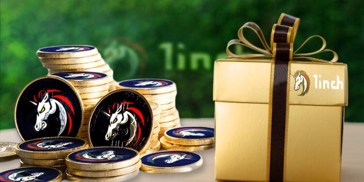 exchange 1inch ethereum retornará tokens gas