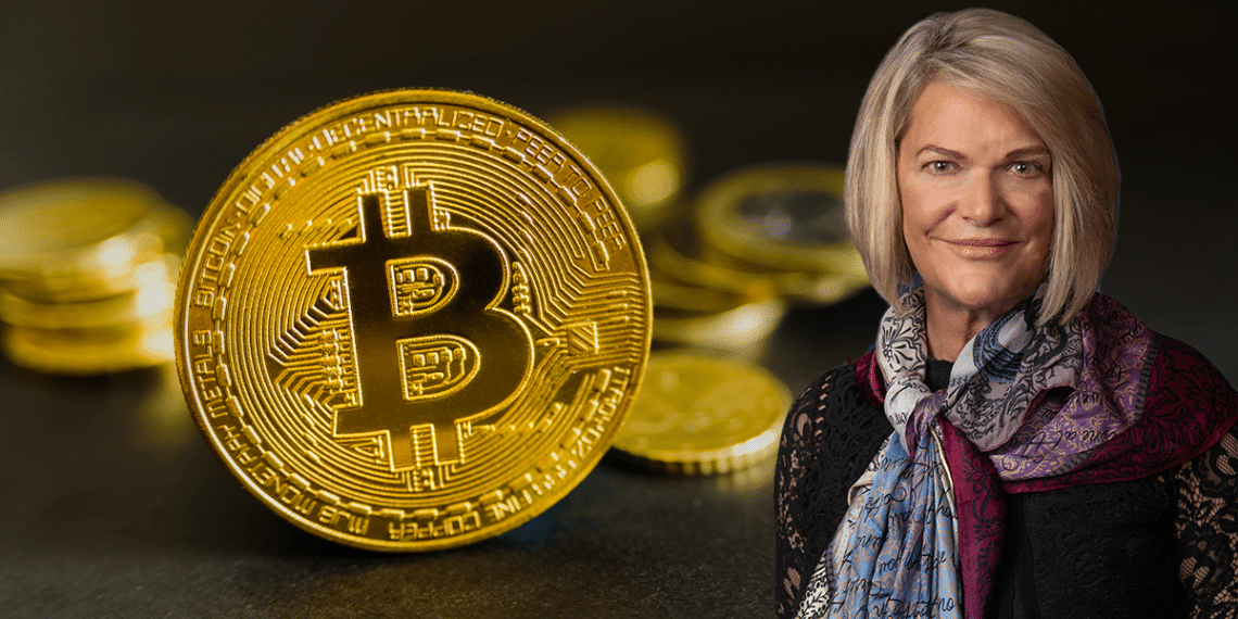 Senadora Lummis con bitcoin.