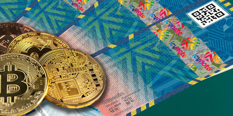 billetes bitcoin