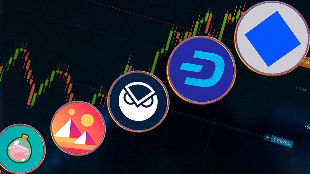 criptomonedas mejor desempeño mercado waves dash gnosis decentraland SLP