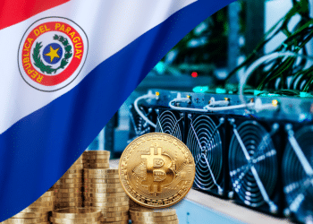 Mineros de BTC con bandera de Paraguay.