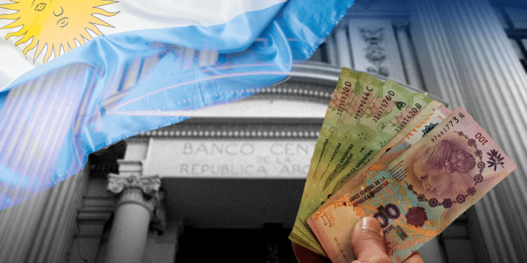 Banco central, bandera de Argentina, pesos.