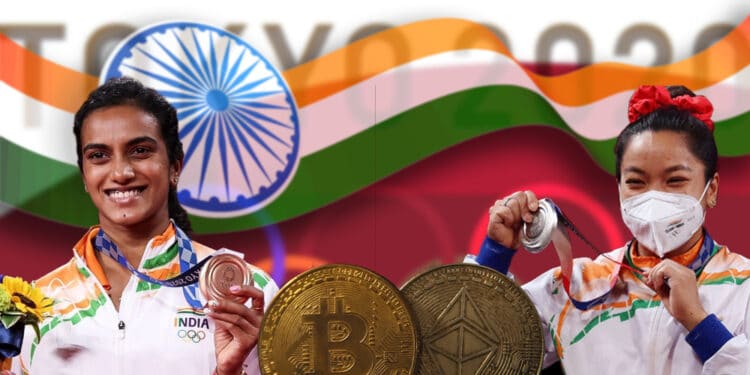 medallistas olímícos india recibiran criptomonedas bitcoin ether