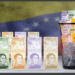 Papelera con bolívares viejos, nuevo cono monetario y bandera Venezuela.