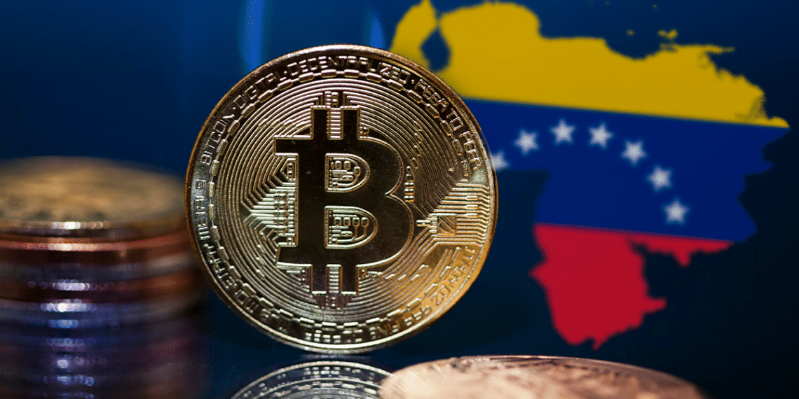 Mapa de Venezuela y BTC.