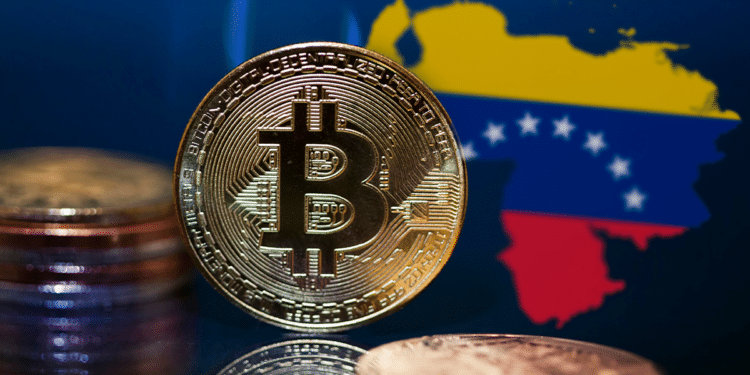 Mapa de Venezuela y BTC.