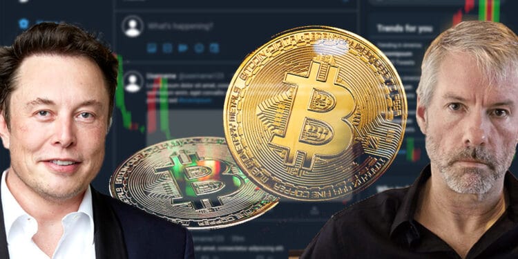 efecto precio bitcoin conversaciones michael saylor elon musk