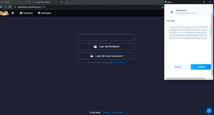 Inicio en Axie Infinity con Ronin Wallet - cómo empezar a jugar