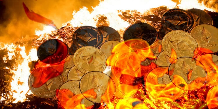 quema ethers primer día actualización ethereum EIP 1559