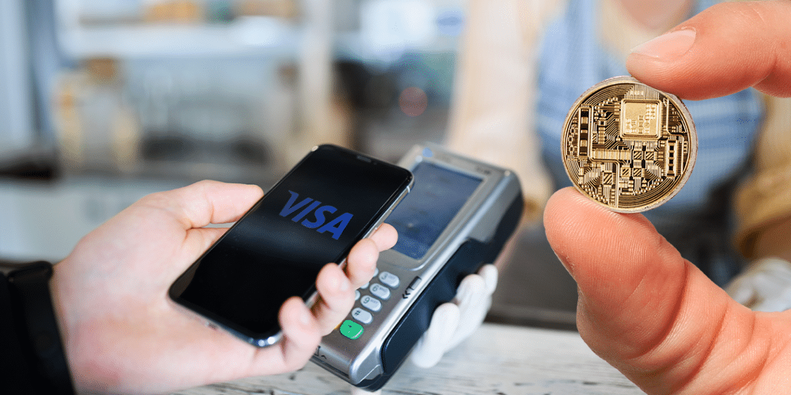 Medio de pago con visa y criptomonedas.