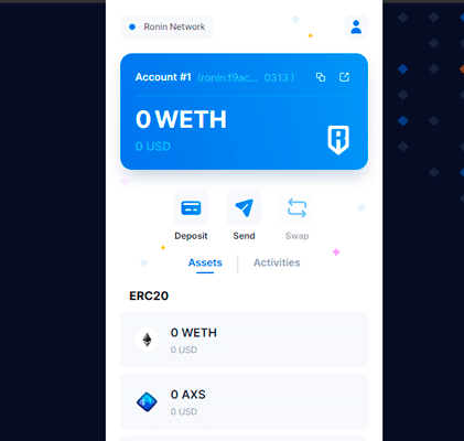 Ronin Wallet para empezar a jugar Axie Infinity