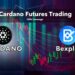 Logo de la criptomoneda ADA de Cardano con el logo de Bexplus