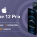 Un par de iPhone 12 Pro junto al logo de Apple y de Bybit