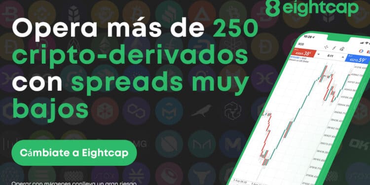 Teléfono celular con grafico de precios en su pantalla.