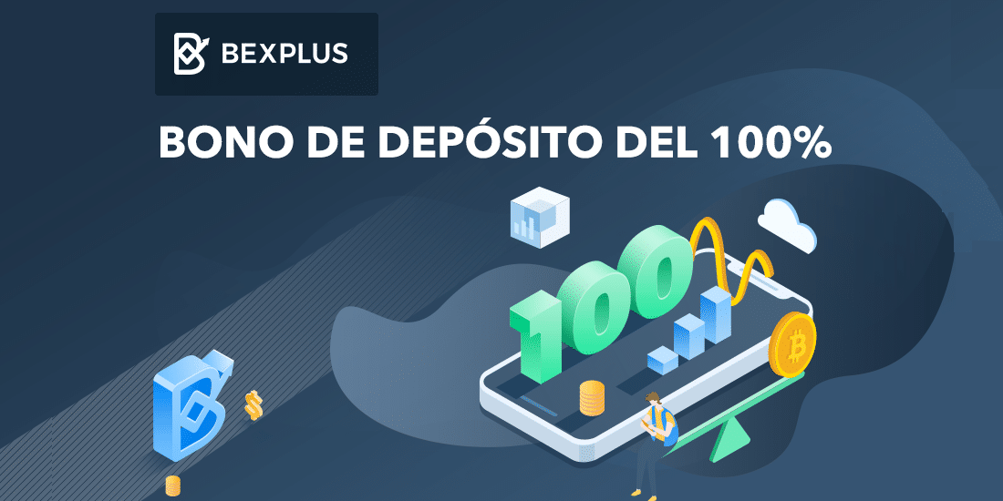 Pancarta promocional del bono de depósito de bexplus