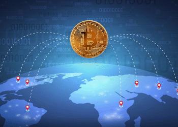 Mapa mundi y BTC.