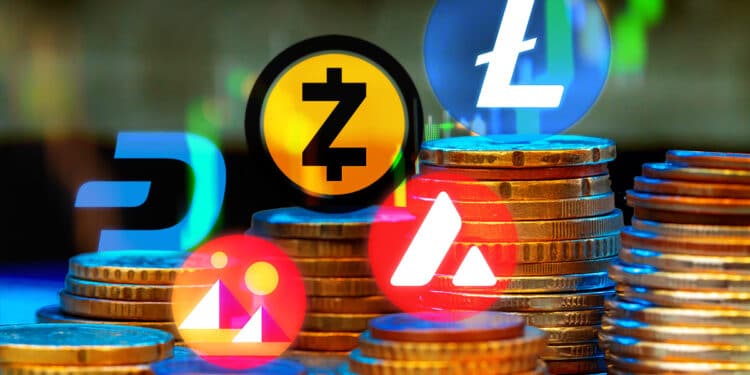 top-5-mejores-criptomonedas-semana-litecoin-zcash-dash-avalanche-decentraland