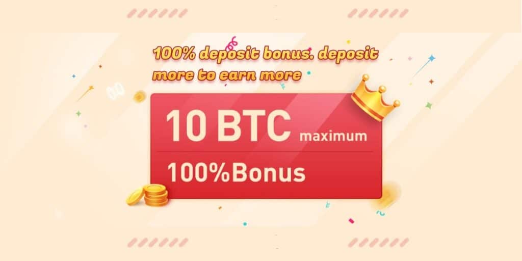 Pancarta promocional de bono del 100% de Bexplus