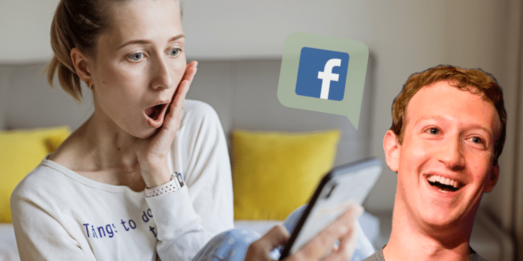 Persona sorprendida con FB y Zuckenberg.