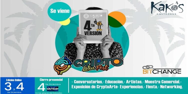 Pancarta promocional del Cripto Latin Fest