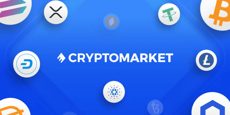 Pancarta promocional de CryptoMarket.