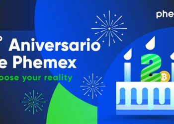 Pancarta promocional 2do aniversario de Phemex Exchange