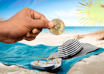 BTC en costa con bandera Argentina.