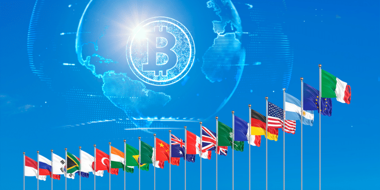 Banderas del mundo y BTC.