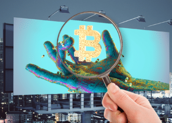 Publicidad BTC y lupa.