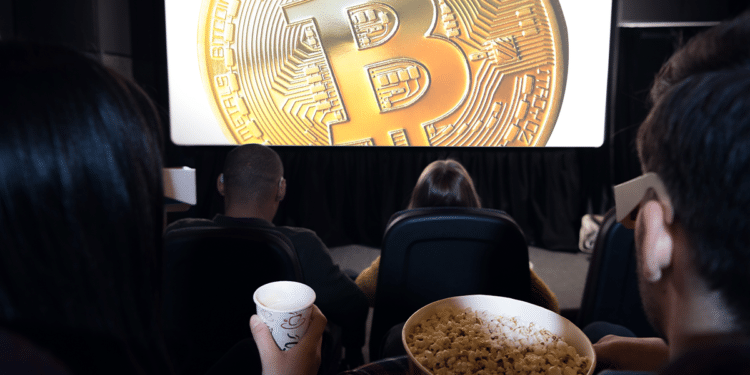 Los bitcoiners amantes del cine ahora pueden combinar ambas de sus pasiones al pagar sus boletos con BTC. Composición por CriptoNoticias. Fuentes:  LightFieldStudios  /  elements.envato.com  ;  pngegg.com .