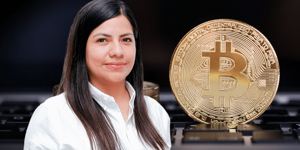 La senadora Indira Kempis fomenta la adopción de bitcoin en México. Composición por CriptoNoticias. Fuente:   luismolinero / stock.adobe ; luzitajnija/ stock.adobe ; mr-lightman / stock.adobe.