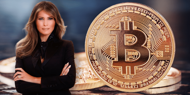 Melania Trump se muestra como aliada de la comunidad de bitcoin, pero un interés oculto parece estar detrás de ello. Fuente: ulchik74 / stock.adobe ; Melania Trump / Wikipedia.