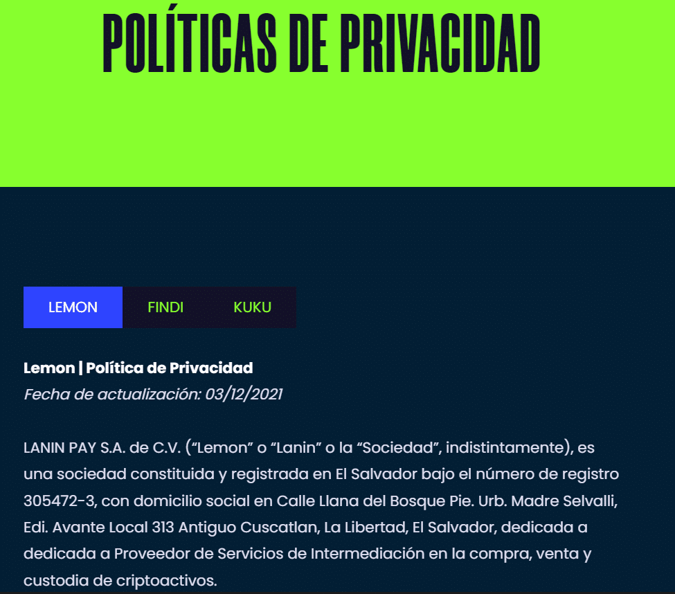 Lemon se muda a El Salvador y AFIP no podrá saber si sus usuarios tienen criptomonedas