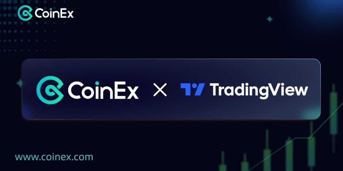 Logos de CoinEx y TradingView