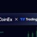 Logos de CoinEx y TradingView