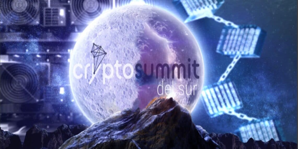 Pancarta Promocional del Evento Crypto Summit del Sur