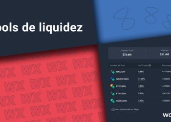 Pancarta promocional de los pools de liquidez de Waves Exchange