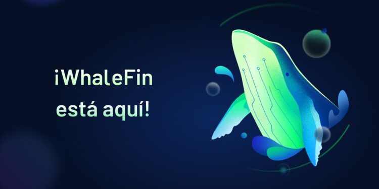 Dibujo de una ballena que simboliza a WhaleFin