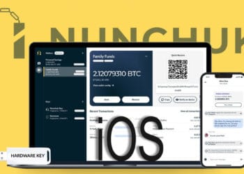 El sistema multifirma de nunchuk convierte a cualquier dispositivo en un firmante ofreciendo mayor seguridad sobre los fondos almacenados. Composición por CriptoNoticias. Nunchuk / nunchuk.io