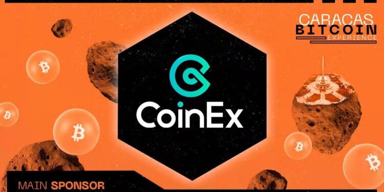 Pancarta promocional de CoinEx del Evento