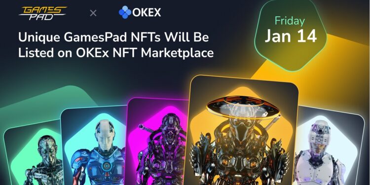 Tarjetas NFTs de Robots de GamePad